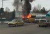Школьный автобус загорелся, когда в автобусе были дети!