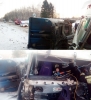 Два грузовика лоб в лоб столкнулись в Калужской области