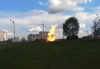 Газовая труба загорелась на Правом берегу в Калуге