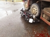 В Кондрово двое на мотоцикле влетели под самосвал