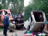 На Варшавском шоссе столкнулись грузовик, микроавтобус и легковушка