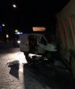 Микроавтобус врезался в КамаАЗ