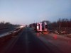 В Калужской области фура опрокинула автофургон