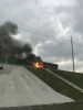 Лесовоз сгорел на Киевской трассе