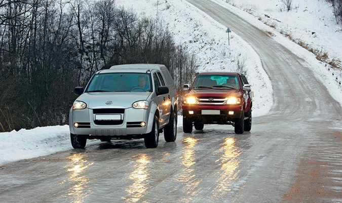 МЧС предупреждает о гололёде на дорогах Калужской области