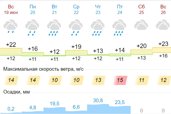 В Калугу вместо жары придет холод - синоптики обещают +11°C